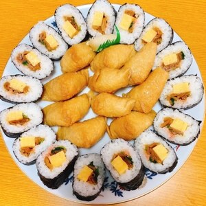 ご飯少なめᕷ*もち麦入り蟹マヨ巻き寿司ꕤ୭*